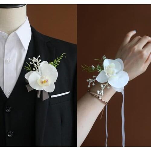 SexeMara Wedding bouquets Blue Artificial Wedding Bouquets Handmade Bridal Accessories Beautiful Silk Flowers for Bride