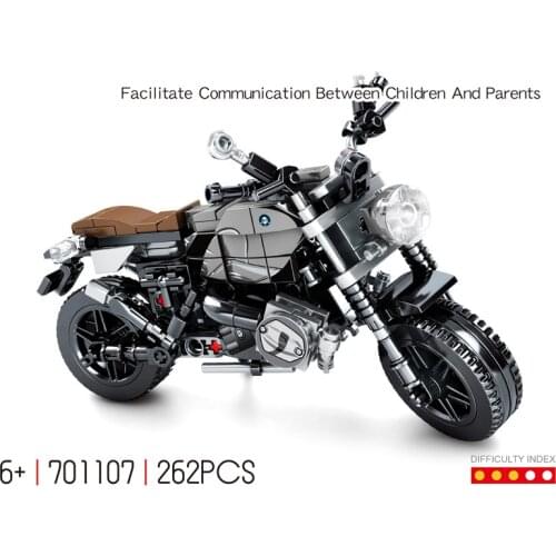 Germany brand calssic motorcycle bm R nineT Pure Technics building block model vehicle steam assembly motor brick toy collection