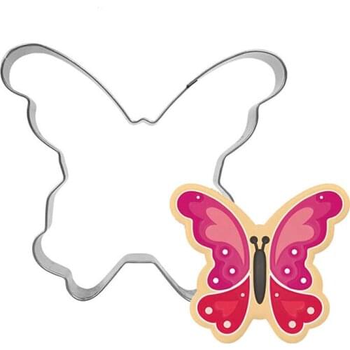 Butterfly Cookie Cutter Stainless Steel Biscuit Knife Baking Fruit Kitchen Mold Embossing Printing