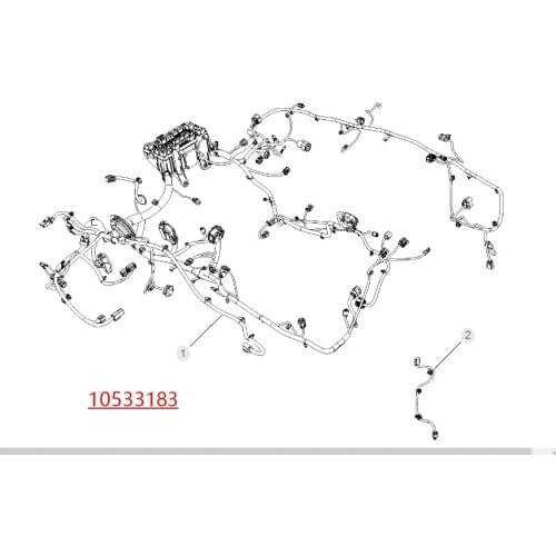 Original fuse box, engine wiring harness 10533183 for SAIC MG 6