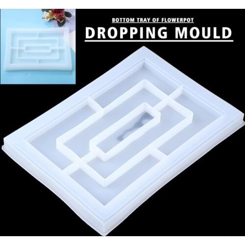 Rectangle Fruit Plate Mold Fruit Disc Tea Tray Resin Coaster Silicone Mould Clear Fruit Tray Mold DIY Craft Desktop Decoration