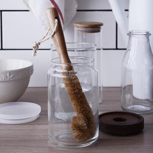 Cup Cleaning Brush Wooden Coconut Fiber Hand Hold Deep Mug Bottle Cleaner Brushes Kitchen Household Cleaning Tools Accessories
