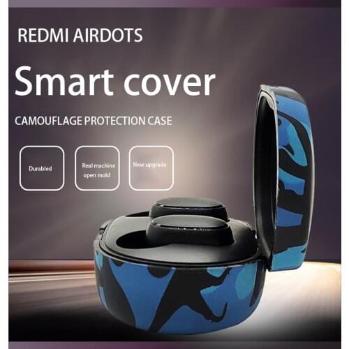 Silicone Case With Buckle For AirDots Camouflage Pattern Silicone Protective Case For Redmi AirDots Wireless Bluetooth Cover