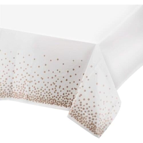 Table Cloths Bronzing Silver Peva Tablecloth Party Supplies Dot Tablecloths Home Decoration 3 Pieces Disposable PEVA Black Gold