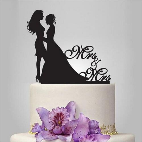 Lesbian Cake Topper,Wedding Lesbian,Mrs and Mrs Cake Topper,Lesbian Wedding Silhouette Cake Topper,Lesbian Cake Decoration
