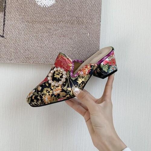 Summer Vintage Flats Shoes Woman Sewing Buckle Casual Loafers Candy Color Ladies Zapatos Slip on Comfort Female Slippers