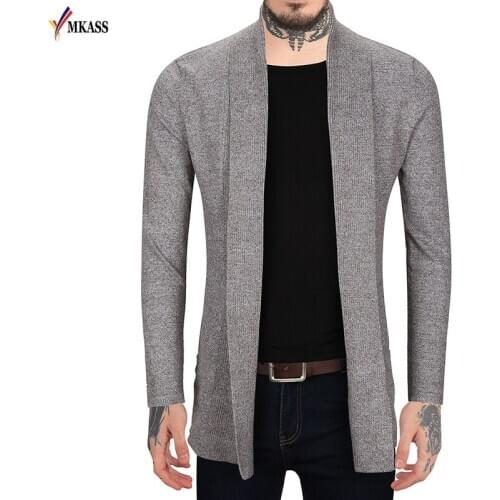 MKASS 2017 Spring Autumn Mens Knit Cardigan Sweaters Men Knitwear trends thin Sweater Slim Casual Brand designers