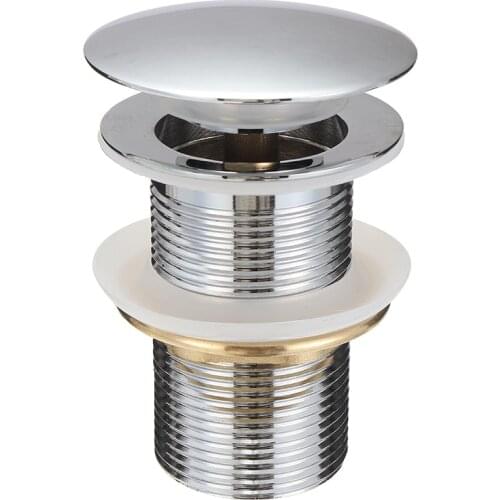 Bathroom Basin Sink Pop-up Drain Waste Stopper Bathroom Faucet Accessories Bathroom Chrome Sink Push Button Drain Stopper