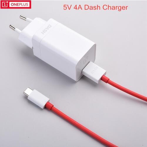 Oneplus Dash USB charger 5V 4A Fast Charging EU Adapter 1M/2M Type-C Cable For One plus 1 + 8 3 3T 5 5T 6 6T 7 7T PRO