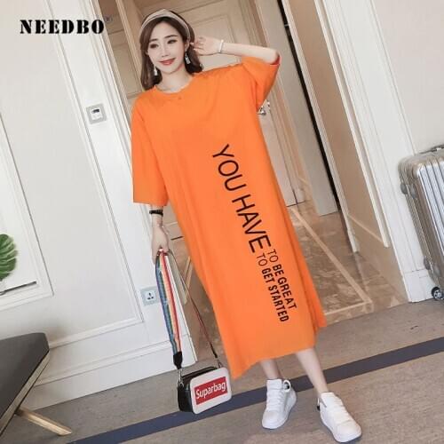 Long T shirt Dress Oversized Print Letter Robe Tee Shirt Femme Short Sleeve Casual Big Size 4XL T shirt Women Korean Summer Tops