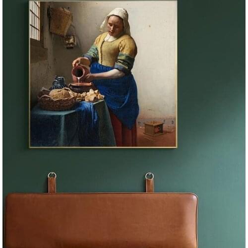 Johannes The Milkmaid Famous Art Paintings On the Wall Art Posters And Prints Dutch Golden Age Famous Artwork Pictures Cuadros