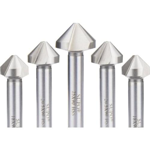 1/5/10pcs 4.5-60mm HSS 3 Flute 90 Degree Chamfer Countersink Drill Bits(4.5/5/6.3/8.3/10.4/12.4/14/18/20.5/25/30/35/40/50/60mm)