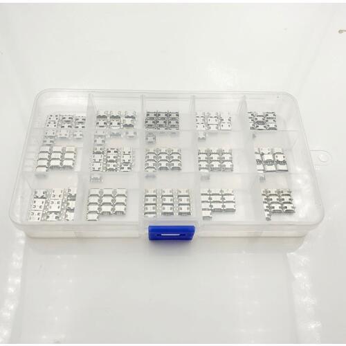15 Models Micro USB Connector 15Pcs/box Micro USB Connectors Socket Jack Set
