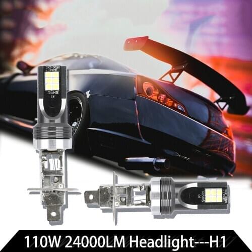 2PCS H7 9005 H8 H9 H11 H4 H1 55W 110W 1000LM 2000LM LED Car Headlight Conversion Globes Bulbs Beam 6000K LED Aluminum Headlight