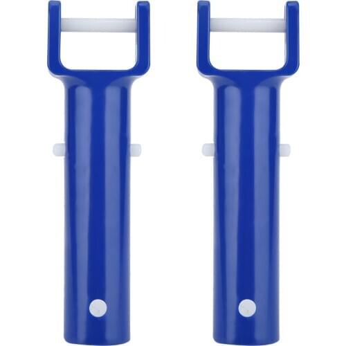 2Pcs Blue Swimming Pool V Shape Clip Brush Head Handle Replacement Pool Cleaner Accessories