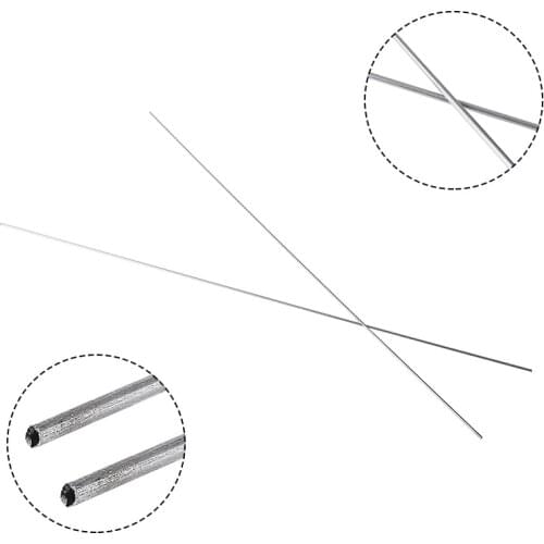 2pcs Silver 304 Stainless Steel Tube 2mm x 1.6mm x 500mm Capillary Tubes