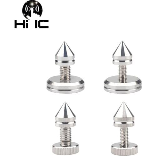 4PCS M6 M8 HIFI Audio Speaker Amplifier Spikes Pure Copper Rhodium Plated Shock Pad Speakers Repair Parts Foot Nails /Pads Stand