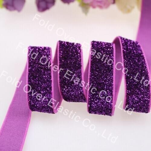 5/8" 150yards/color/lot frosted glitter elastic #B-16 for hair tie, other colors pls feel free to contact me
