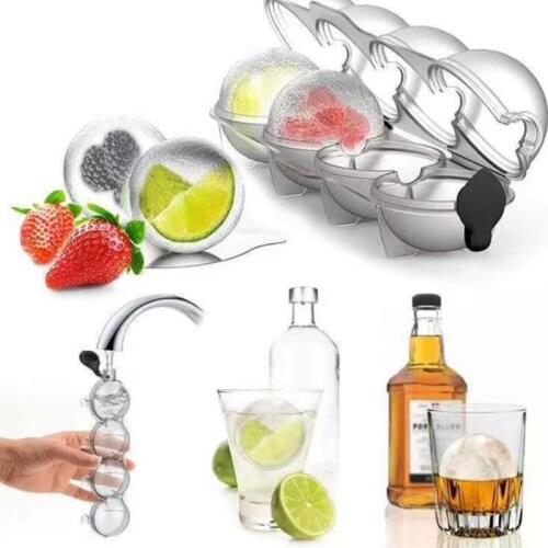 8 Cavity Ice Cube Maker Mold Whiskey Round Ice Ball Ice Grid Bar Kitchen Tool