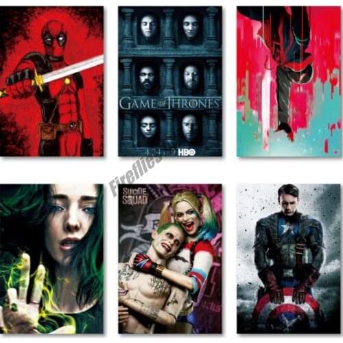 DIY 5D Diamond Painting Full Round Movie Marvel Superhero Avengers Mosaic Diamond Embroidery Rhinestone Home Decor Gift