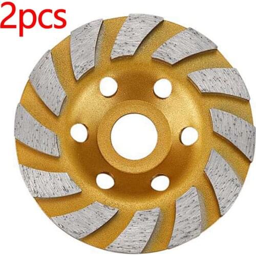 2PCS Diamond Grinding Disc Angle Grinder Polishing Pads Marble Cement Concrete Floor Grinding Wheel Bowl Grinding Pads