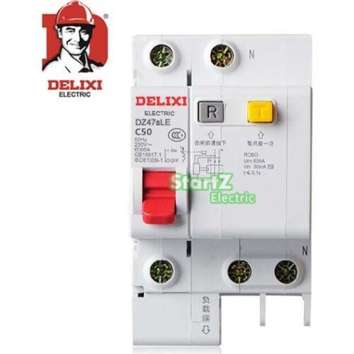 50A 1P+N RCBO RCD Circuit Breaker DE47LE DELIXI
