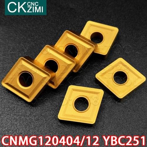 10PC CNMG120404 CNMG120412 YBC251 Blades Carbide Inserts Durable Cutter For Lathe Turning Tools CNMG 120404 12 CNC Milling Tools