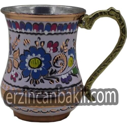 El oyma antika bakır bronz el sanatları katı metal likör şarap kadehi BRD-102