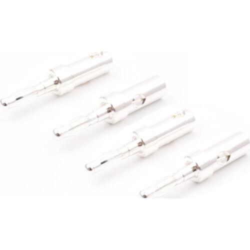 Hifi audio Speaker Cable Connectors Banana Plugs Pure Silver Plated Copper Conductor