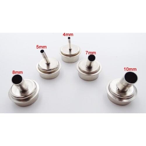 45 Degree Bent Curved Heat Nozzle 4/5/7/8/10mm Hot air Gun Nozzles for QUICK 861DW Soldering Station Replaceable Nozzles Part