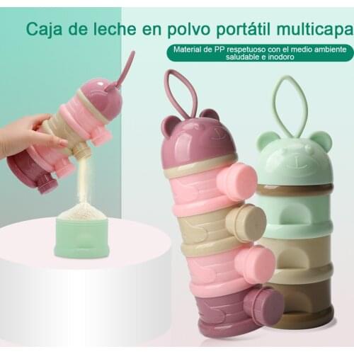 Baby Food Container Dispensing Baby Dishes Milk Powder Container Silicone Snack Cup Snack Box Baby Essentials Travel Potties Box