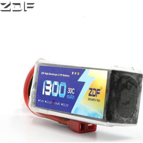ZDF RC Lipo battery 4S 14.8V 1300MAH 30C Max 60C for RC Helicopter Airplane Drone Cat Boat AKKU RC Li-Po Battery 4s Cell