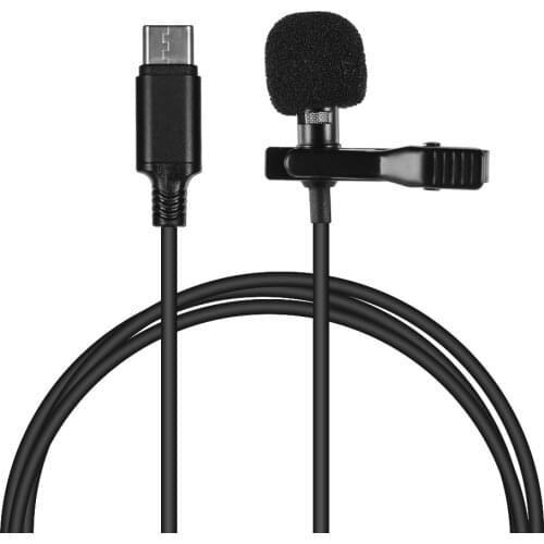 Mini Lapel Lavalier Clip-on Condenser Microphone Mic for Android Smartphone for Samsung S8 Huawei Xiaomi with Type-C Plug