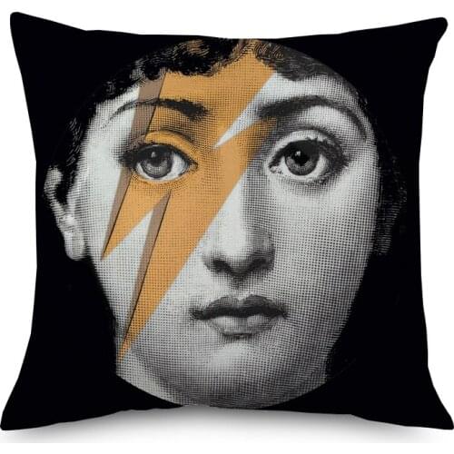 Fashion Pillow Case Series for Art Bedroom Living Room Home Hall Decorative Cushion Pillow Cover Lady Face