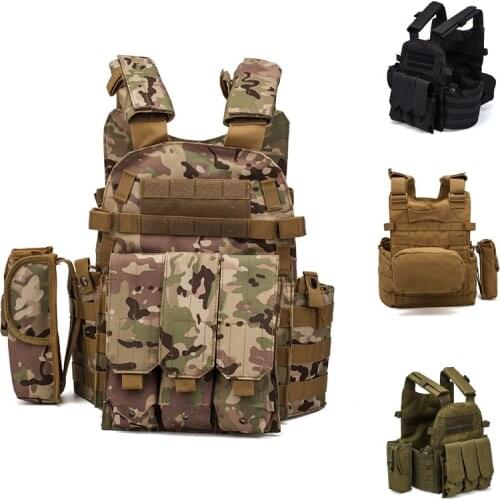 Men Military Tactical Vest Combat 6094 Multicam Camouflage Molle Hunting Vest Shooting Airsoft Vests Outdoor Clothes Accessories