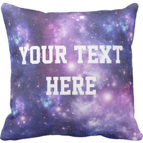 Custom Text Galaxy Pillow Case Cool Personalised Galaxy Space Universe Throw Pillow Case for Living Room Chair Couch Cool Gifts