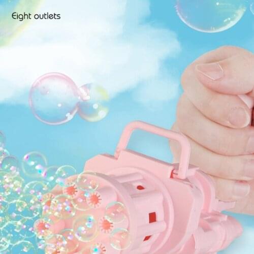 New Kids Gatling Bubble Gun Toys Summer Automatic Soap Water Bubble Machine For Children Toddlers Indoor Outdoor Wedding Bubble