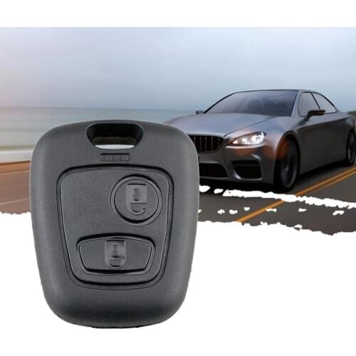 New 2 Buttons Replacement Remote Blank Car Key Shell Fob Case For Peugeot 206 307 107 207 407 No Blade Auto Key Case