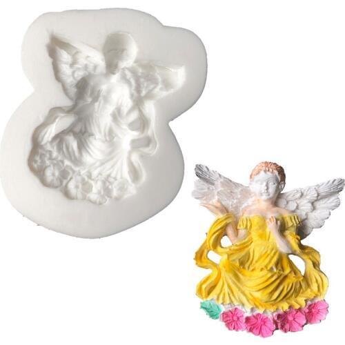 Angel Fondant Cupcake Decorating Molds Cake Silicone Mold Sugarpaste Candy Chocolate Gumpaste Clay Mould