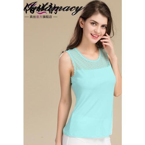 New Silk Knit Vest, Sexy Summer Lace, 100% REAL Silk Vest, Sleeveless Blouse
