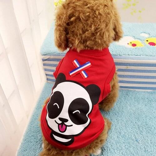 Dog Cat Clothes Cute Cartoon Printed Summer Pets T-shirt For Small Puppy Dog Clothes Cat Pet Vest Accessory Classic Pet Supplies