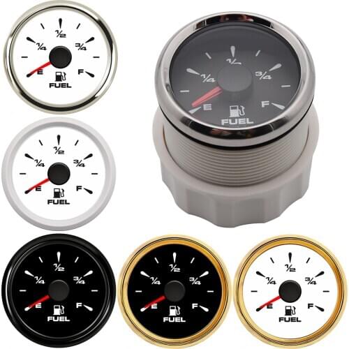 52MM Auto Fuel Level Gauges Marine Fuel Gauges Waterproof Auto Level Meters for Car Motorcycle