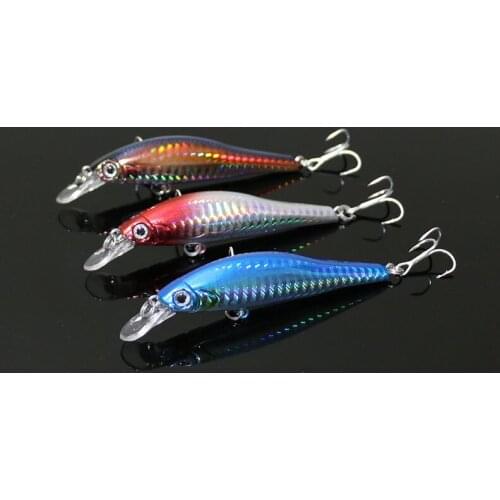 3pcs high quality reflective minnow fishing lures with VMC hook 9.5cm 12g hard bait pesca isca swimbait fishing tackle