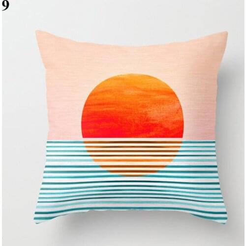 Pink Abstract Pillowcase Geometric Peach Skin Car Cushion Cover Throw Pillow Case For Home Sofa Chair Decorative Pillow Case