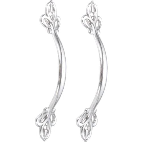 2Pcs 115*22mm Simple Silver Door Handle Furniture Knobs Pull Handles Wardrobe Cabinet Cupboard Kitchen Drawer