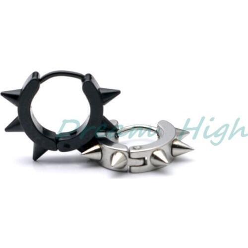 Earring Fancy Cone Ear Stud 316L Statinless Steel Ear Ring Hoop Punk Men Fashion Jewelry 50PCS/LOT Free Shipping