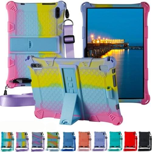 Kids Safe Shockproof Silicone Cover For Blackview Tab 9 10.1inch Tablet With Detachable Kickstand And Shoulder StraP For Tab 9