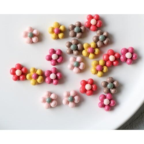 20 PCS 15mm Plastic Resin Flowers Connectors Charm DIY Jewelry Findings Wholesale Supply
