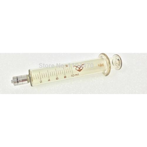 2pcs/Lot 10ml 10cc Glass Syringe Luer Lock Head Reusable Glass Injector Lab Glassware
