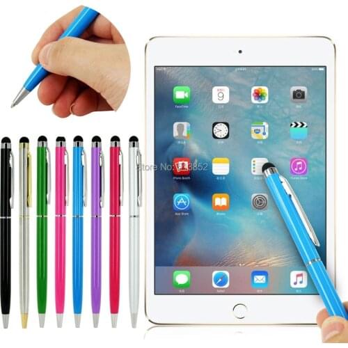 2 in 1 Stylus Touch Pen + Ball Pen for iPad Samsung Asus Acer Tablet Stylus Suit for Universal Smart Phone